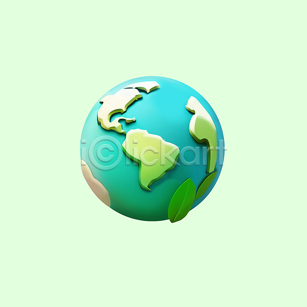 사람없음 3D 3D아이콘 PSD 디지털합성 아이콘 나뭇잎 에코 자연보호 지구 초록색 친환경 파란색 환경