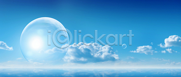 사람없음 JPG 편집이미지 구름(자연) 백그라운드 비눗방울 원형 풍경(경치) 하늘 하늘색