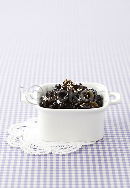 사람없음 JPG 포토 검은콩 그릇 반찬 식사 체크(체크무늬) 콩조림 플레이팅