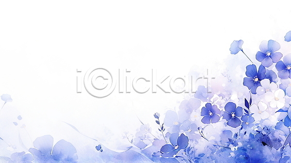 사람없음 JPG 일러스트 꽃 백그라운드 보라색 보테니컬아트 수채화(물감) 자연