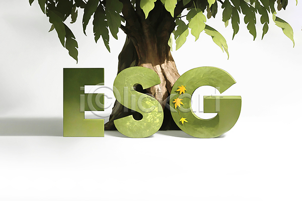사람없음 JPG 디지털합성 편집이미지 ESG 경영 나무 나뭇잎 알파벳 에코 초록색 친환경 타이포그라피 편집소스