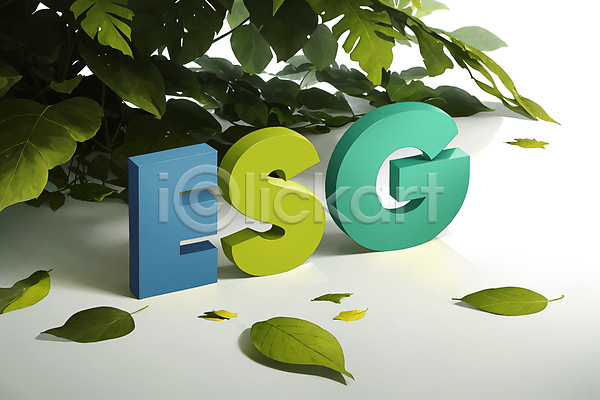 사람없음 JPG 디지털합성 편집이미지 ESG 경영 나뭇잎 알파벳 에코 초록색 친환경 타이포그라피 편집소스
