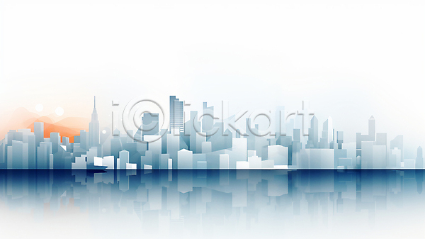 사람없음 JPG 실루엣 편집이미지 건물 도시 디지털 반사 백그라운드 파란색 풍경(경치) 회색