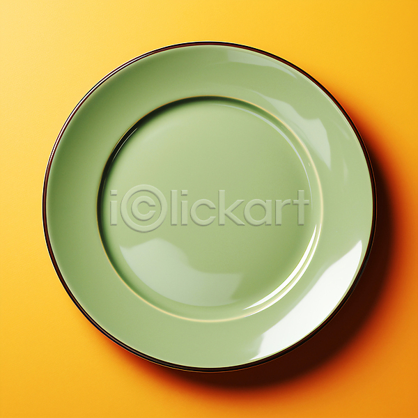 사람없음 JPG 디지털합성 편집이미지 광택 그릇 목업 비어있는 원형 접시 초록색