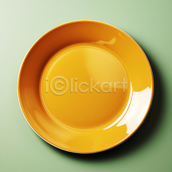 사람없음 JPG 디지털합성 편집이미지 광택 그릇 노란색 목업 비어있는 원형 접시