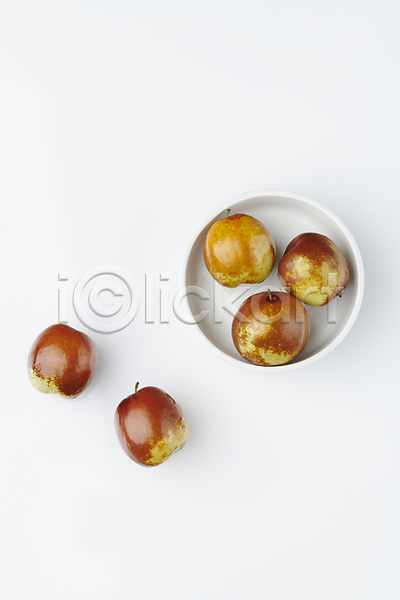 신선 사람없음 JPG 포토 하이앵글 가을(계절) 그릇 사과대추 스튜디오촬영 식재료 열매 유기농 접시