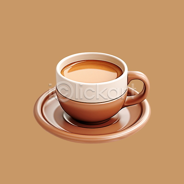 사람없음 3D 3D아이콘 PSD 디지털합성 아이콘 가을(계절) 갈색 커피 커피잔