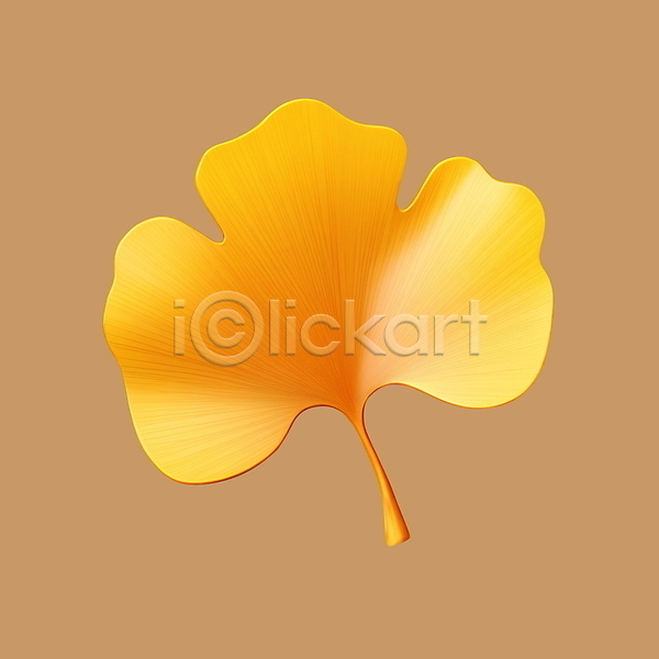 사람없음 3D 3D아이콘 PSD 디지털합성 아이콘 가을(계절) 나뭇잎 낙엽 노란색 은행잎