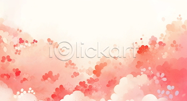 감성 사람없음 JPG 일러스트 꽃 백그라운드 분홍색 수채화(물감) 추상