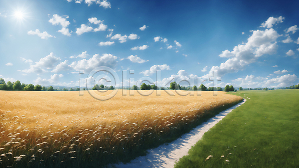 사람없음 JPG 디지털합성 편집이미지 가을(계절) 계절 곡류 밭 여름(계절) 초원(자연) 풍경(경치)