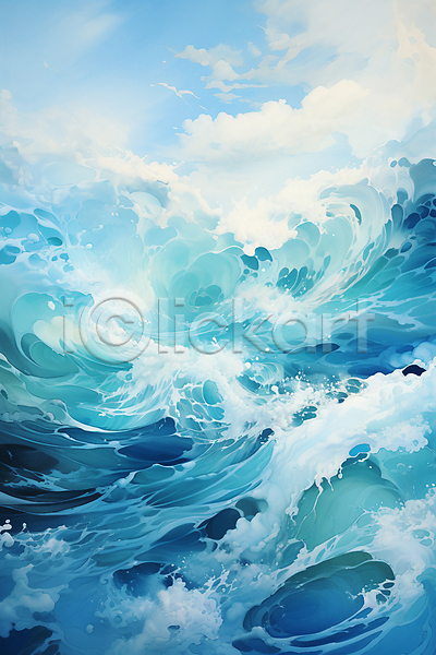 사람없음 JPG 편집이미지 구름(자연) 물거품 물결 바다 백그라운드 파도 파란색 풍경(경치)