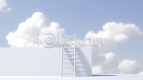 사람없음 JPG 편집이미지 구름(자연) 그림자 백그라운드 벽 사다리 편집 편집소스 하늘 하늘색 합성 흰색