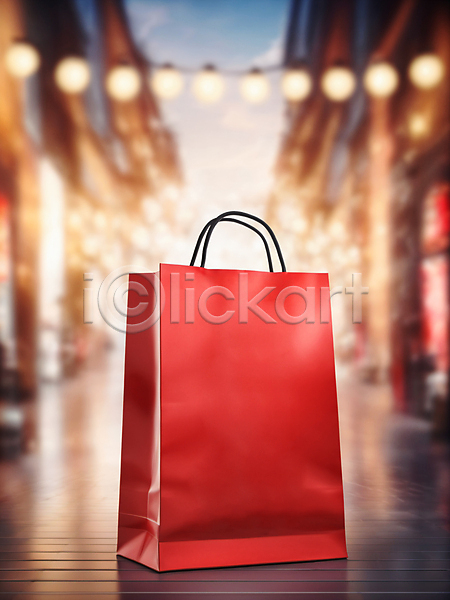 사람없음 JPG 편집이미지 거리 블러효과 빨간색 선물 쇼핑 쇼핑백 오브젝트
