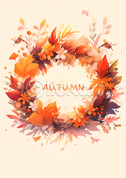 사람없음 PSD 디지털합성 편집이미지 가을(계절) 낙엽 단풍 배너 주황색 초대 초대장 포스터