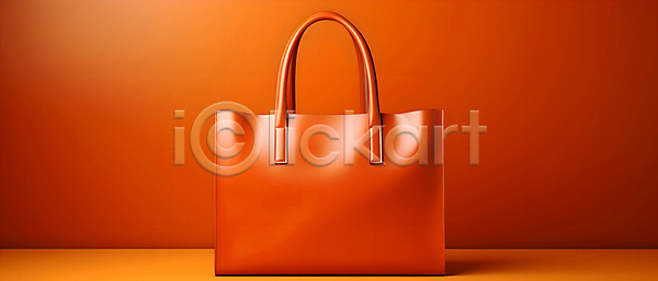사람없음 JPG 디지털합성 편집이미지 가방 배너 백그라운드 쇼핑 쇼핑백 주황색 핸드백