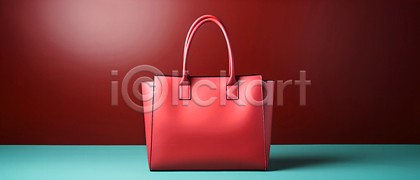 사람없음 JPG 디지털합성 편집이미지 가방 배너 백그라운드 빨간색 쇼핑 쇼핑백 하늘색 핸드백