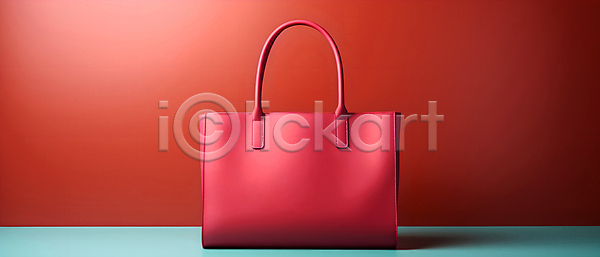 사람없음 JPG 디지털합성 편집이미지 가방 배너 백그라운드 빨간색 쇼핑 쇼핑백 핸드백