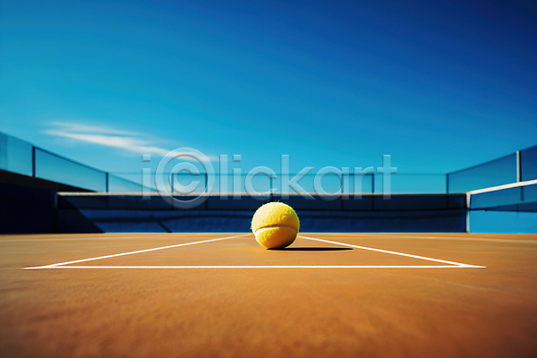 사람없음 JPG 편집이미지 갈색 야외 테니스공 테니스장 파란색 하늘