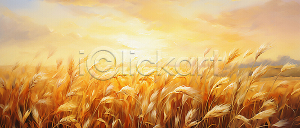 사람없음 JPG 편집이미지 가을(계절) 구름(자연) 노란색 농작물 밀 밀밭 백그라운드 자연 추수 풍경(경치) 햇빛