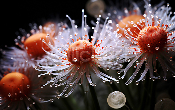 사람없음 JPG 근접촬영 디지털합성 편집이미지 꽃 물방울 수분(꽃가루) 현미경 확대