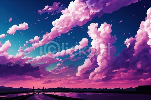 사람없음 JPG 포토 해외이미지 공상 구름(자연) 몽환 백그라운드 분홍색 컬러풀 판타지 풍경(경치) 하늘 해외202309