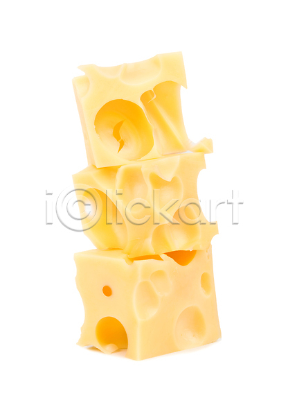 사람없음 JPG 포토 해외이미지 구멍 세개 쌓기 치즈 큐브 해외202309 흰배경