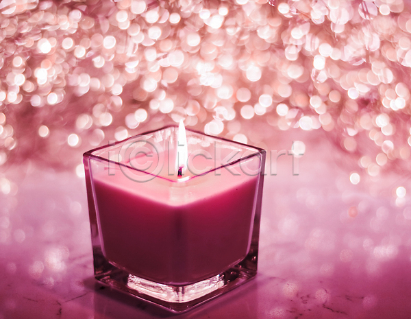 사람없음 JPG 포토 해외이미지 반짝임 보케 분홍색 빛망울 촛불 해외202309