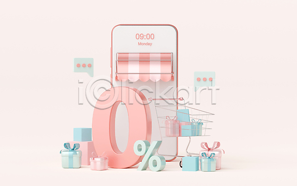 휴식 사람없음 3D JPG 포토 해외이미지 모바일쇼핑 분홍색 상자 쇼핑 스마트폰 영 카트 퍼센트 해외202309