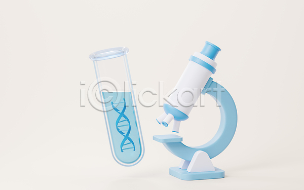 사람없음 3D JPG 포토 해외이미지 DNA 과학 시험관 실험 유전공학 파란색 해외202309 현미경