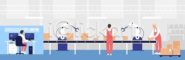 사람 EPS 일러스트 해외이미지 경영 공장 국회 기계 내부 노동자 로딩 로봇 만화 방법 백그라운드 벡터 산업 상자 선 수납 업무 운영자 일러캐릭터 자동화 작업 장비 제어 제조 종업원 주식 지게차 직원 창고 캐릭터 컨베어밸트 통제 팔 플랫 해외202309 해외일러스트 헬프 화물 회사