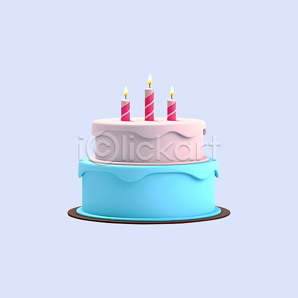 사람없음 3D 3D아이콘 PSD 디지털합성 아이콘 생일초 생일케이크 오브젝트 온라인쇼핑 케이크