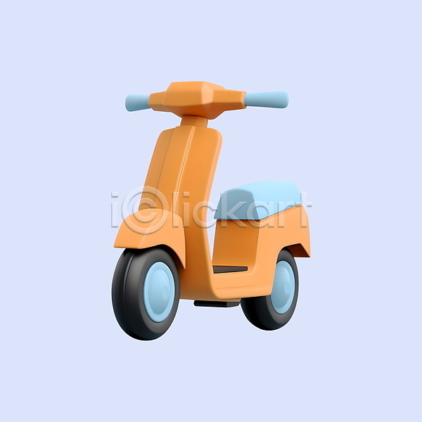사람없음 3D 3D아이콘 PSD 디지털합성 오브젝트 오토바이 온라인쇼핑 주황색