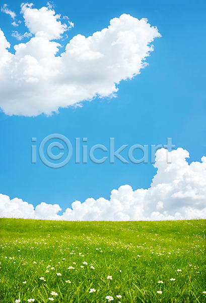 사람없음 JPG 편집이미지 구름(자연) 꽃밭 맑음 백그라운드 언덕 잔디 초록색 초원(자연) 파란색 풍경(경치) 하늘