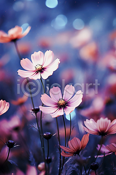 사람없음 JPG 디지털합성 편집이미지 백그라운드 보라색 보케 자연 코스모스(꽃) 풍경(경치)