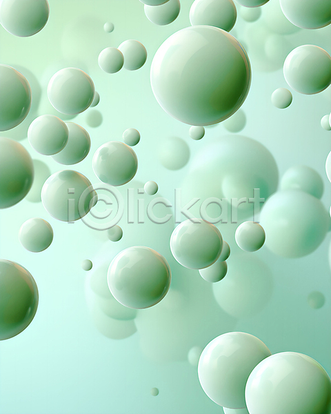 사람없음 3D JPG 디지털합성 편집이미지 광택 그래픽 그래픽백그라운드 물방울 버블 원형 입체도형 초록색