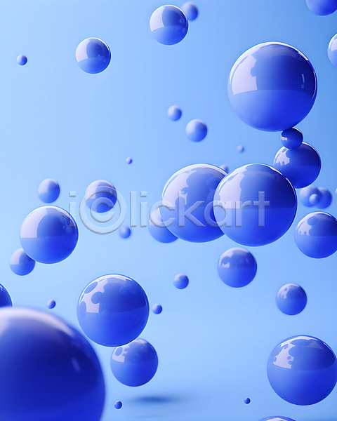 사람없음 3D JPG 디지털합성 편집이미지 광택 그래픽 그래픽백그라운드 물방울 버블 원형 입체도형 파란색