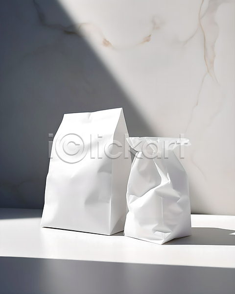 사람없음 JPG 편집이미지 대리석 목업 봉투 쇼핑백 탁자 패키지 흰색