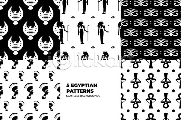 분위기 사람없음 EPS 일러스트 해외이미지 흑백 기하학 미니멀 백그라운드 세트 이집트 이집트문명 이집트문화 이집트벽화 추상 패턴 해외202309