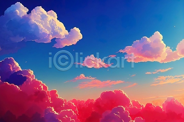 사람없음 JPG 포토 해외이미지 공상 구름(자연) 몽환 백그라운드 컬러풀 판타지 풍경(경치) 하늘 해외202309
