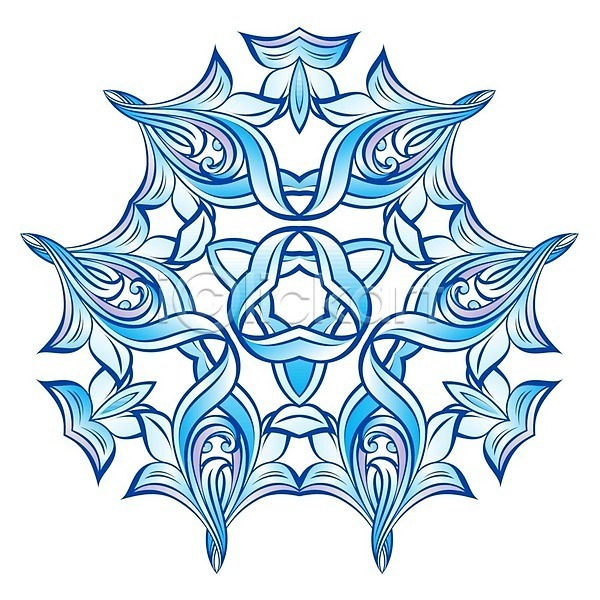 축하 화려 사람없음 EPS 실루엣 아이콘 일러스트 해외이미지 겨울 그래픽 꽃무늬 눈꽃무늬 눈송이 디자인 모양 백그라운드 스타일 원형 장식 추상 파란색 패턴 해외202004 흰색