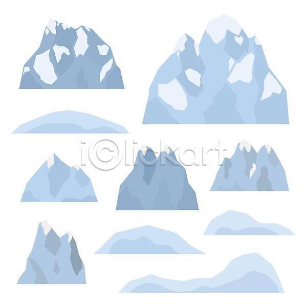 추위 사람없음 EPS 아이콘 일러스트 해외이미지 고드름 눈(날씨) 빙하 얼음 장식 파란색