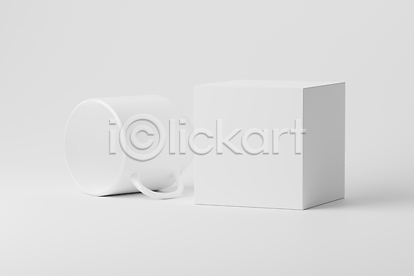 사람없음 3D JPG 포토 해외이미지 목업 상자 심플 오브젝트 컵 패키지 해외202309 흰색