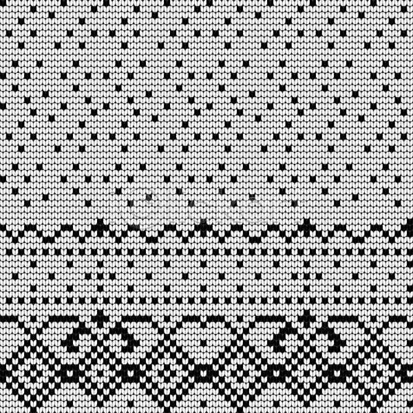 사람없음 EPS 일러스트 해외이미지 노르딕(디자인) 디자인 뜨개질 패턴 해외202309 흰색