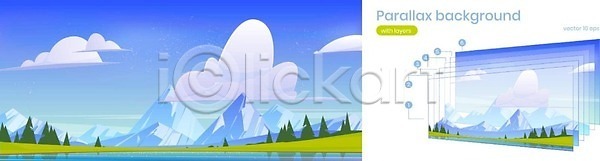 EPS 일러스트 템플릿 해외이미지 UI 가문비나무 강 게임 구름 그래픽 나무 동화 디자인 땅 만화 밭 백그라운드 벡터 벽지 산 수평선 숲 애니메이션 여름 여행 연못 인터페이스 자연 장면 절정 초록색 층 파노라마 파란색 풍경 하늘 해외202309 해외일러스트 호수 환경 효과