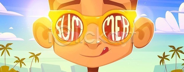 시원함 행복 소년 어린이 EPS 일러스트 해외이미지 감정 그래픽 단어 동물 디자인 만화 맛 맛있는 머리 먹기 반사 백그라운드 벡터 선글라스 아이스크림 안경 야자수 얼굴 웃음 원숭이 유인원 이국적 일러캐릭터 입 입술 캐릭터 코믹 태양 파티 표현 핥기 해외202309 해외일러스트