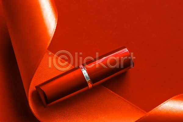 사람없음 JPG 포토 해외이미지 리본 립스틱 뷰티 빨간색 오브젝트 해외202309 화장품
