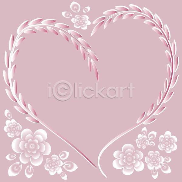 사랑 사람없음 EPS 일러스트 해외이미지 꽃 디자인 백그라운드 분홍색 프레임 하트 해외202309