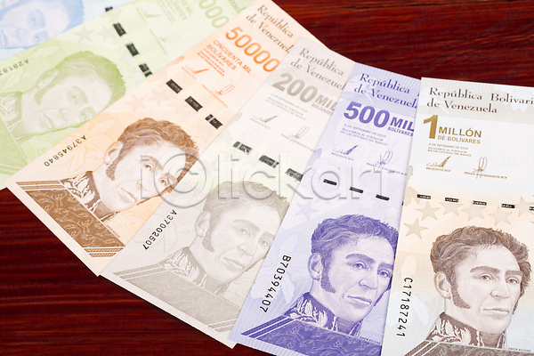사람없음 JPG 포토 해외이미지 경제 금융 돈 백그라운드 베네수엘라 비즈니스 지폐 쪽지 해외202309