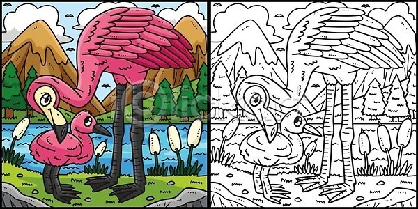 어린이 EPS 실루엣 일러스트 해외이미지 걸음마 그래픽 그림 낙서 동물 디자인 만화 미술 백그라운드 벡터 병아리 색칠공부 선 손그림 어머니의날 윤곽 자연 컬러 컬러풀 클립아트 페이지 해외202309 해외일러스트