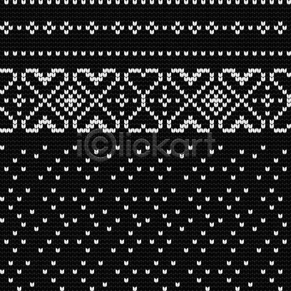사람없음 EPS 일러스트 해외이미지 검은색 노르딕(디자인) 디자인 뜨개질 패턴 해외202309